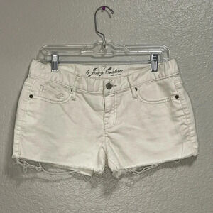 Juicy Couture White Denim Cut Off Shorts Size 27